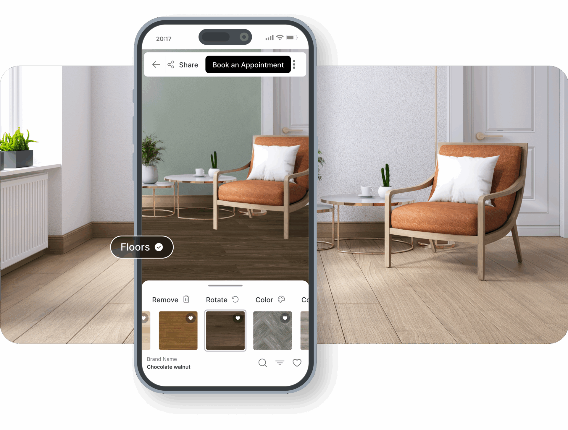 Flooring visualizer phone markers 1 - Stonemeyer Granite